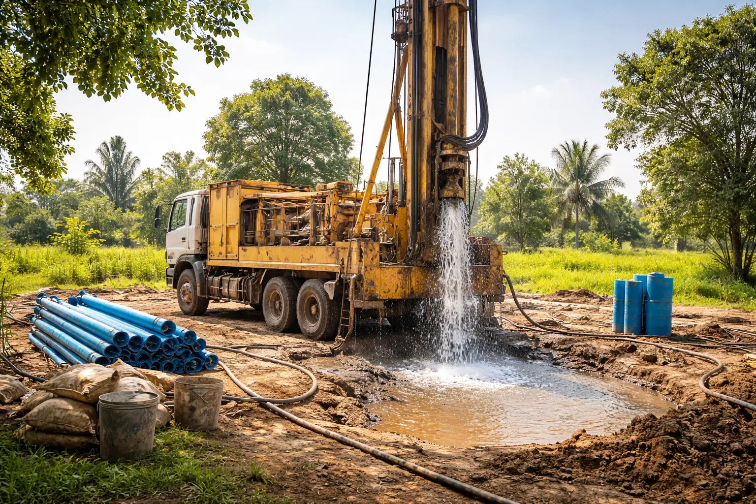4½ and 6½ Borewell Drilling